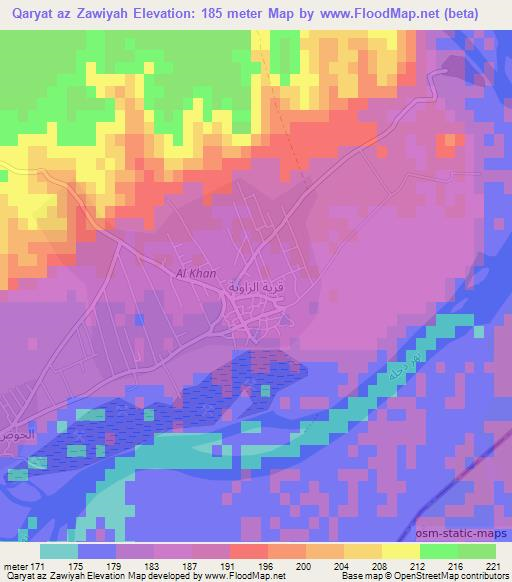 Qaryat az Zawiyah,Iraq Elevation Map