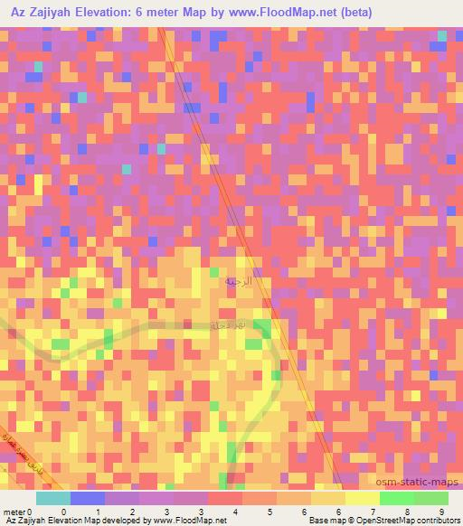 Az Zajiyah,Iraq Elevation Map