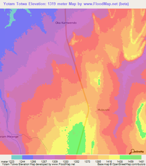 Yotam Totwa,Zambia Elevation Map