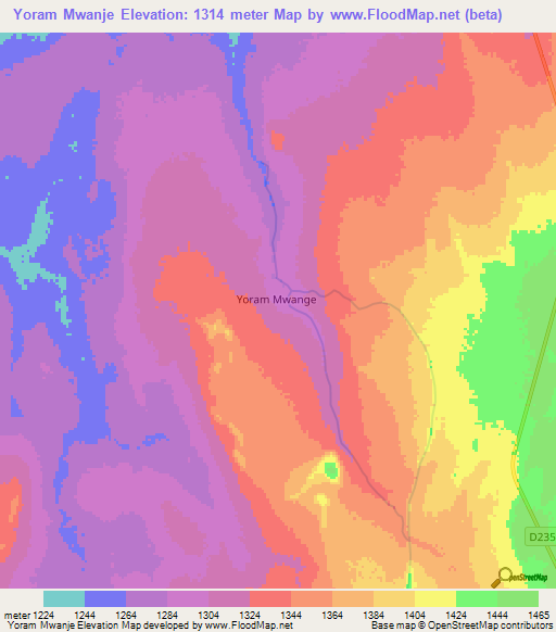 Yoram Mwanje,Zambia Elevation Map