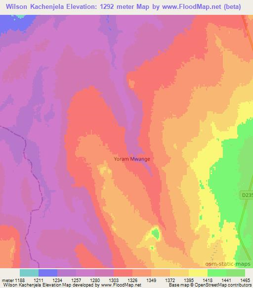 Wilson Kachenjela,Zambia Elevation Map