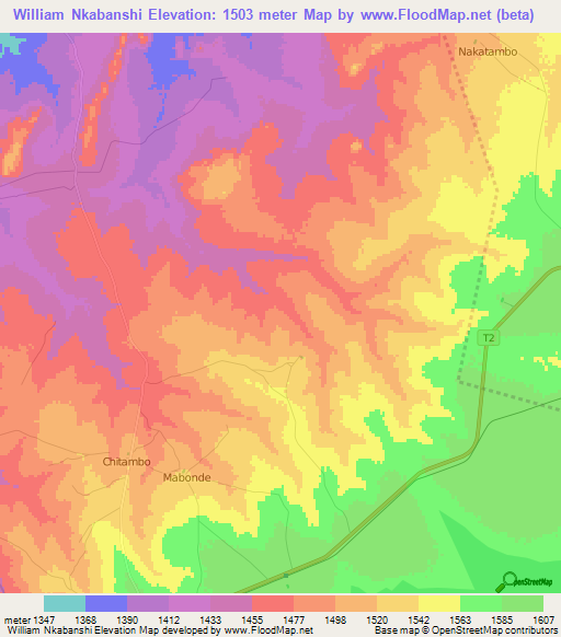 William Nkabanshi,Zambia Elevation Map