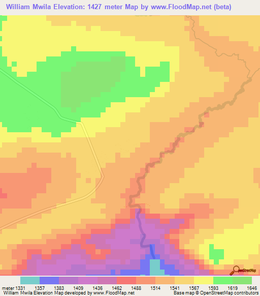 William Mwila,Zambia Elevation Map