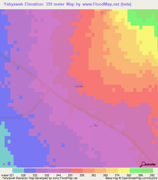 Yahyawah,Iraq Elevation Map