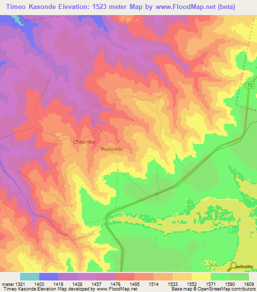 Timeo Kasonde,Zambia Elevation Map