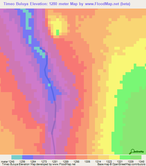 Timeo Buluya,Zambia Elevation Map