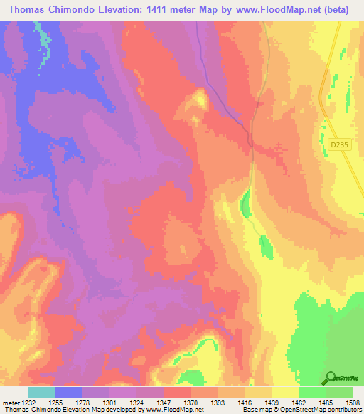 Thomas Chimondo,Zambia Elevation Map