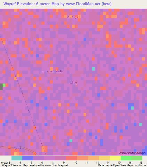 Wayraf,Iraq Elevation Map