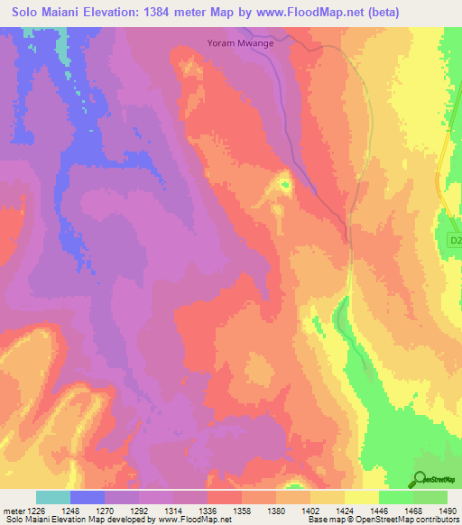 Solo Maiani,Zambia Elevation Map