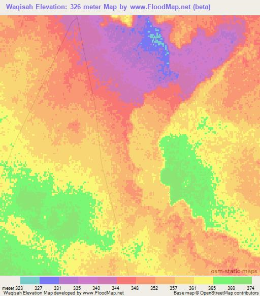 Waqisah,Iraq Elevation Map