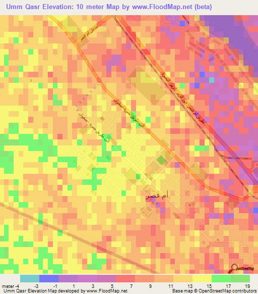 Umm Qasr,Iraq Elevation Map