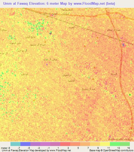 Umm al Fawaq,Iraq Elevation Map