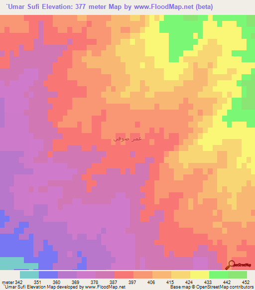 `Umar Sufi,Iraq Elevation Map