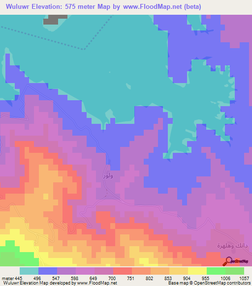 Wuluwr,Iraq Elevation Map