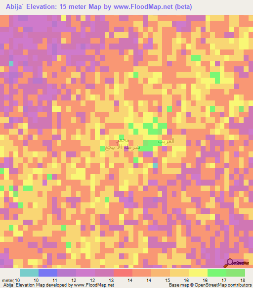 Abija`,Iraq Elevation Map