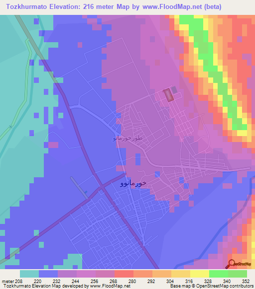 Tozkhurmato,Iraq Elevation Map