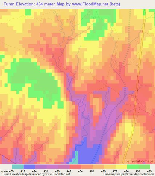 Turan,Iraq Elevation Map