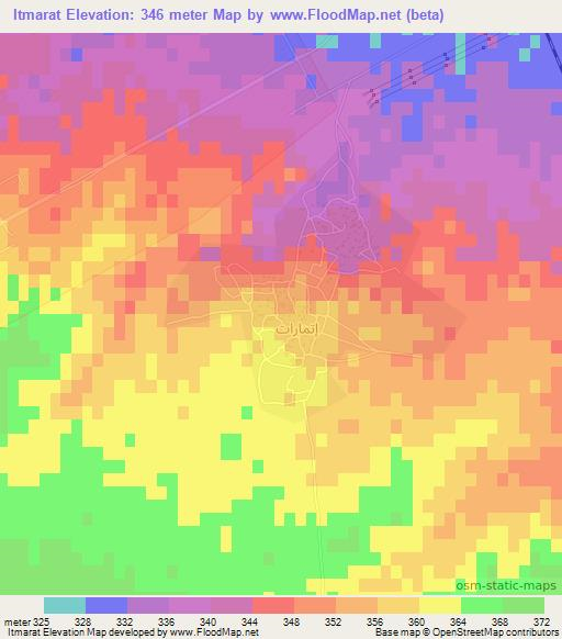 Itmarat,Iraq Elevation Map