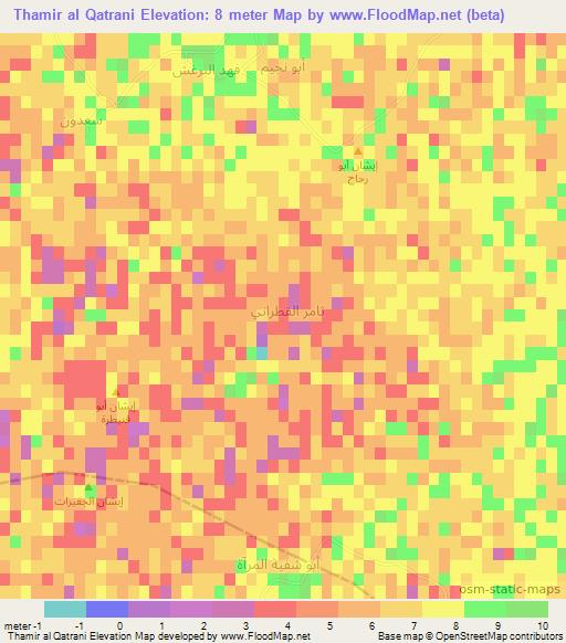 Thamir al Qatrani,Iraq Elevation Map