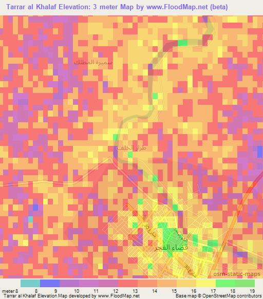 Tarrar al Khalaf,Iraq Elevation Map