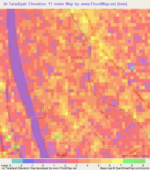 At Taradiyah,Iraq Elevation Map