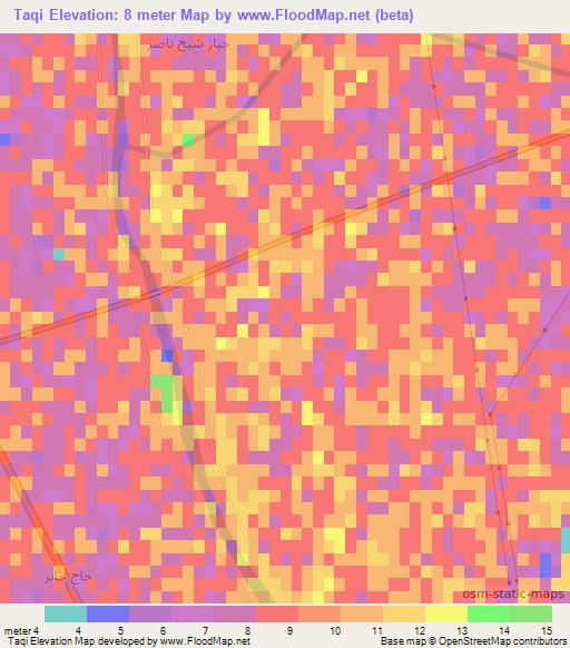 Taqi,Iraq Elevation Map