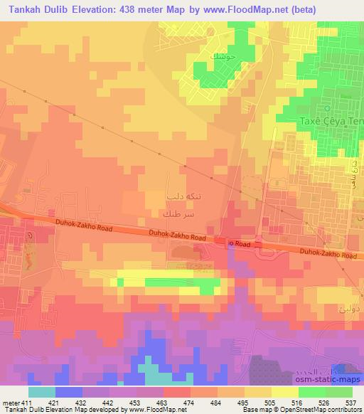 Tankah Dulib,Iraq Elevation Map