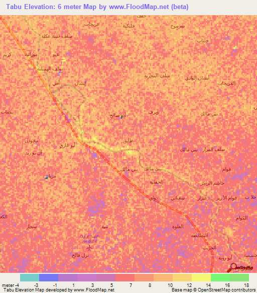 Tabu,Iraq Elevation Map