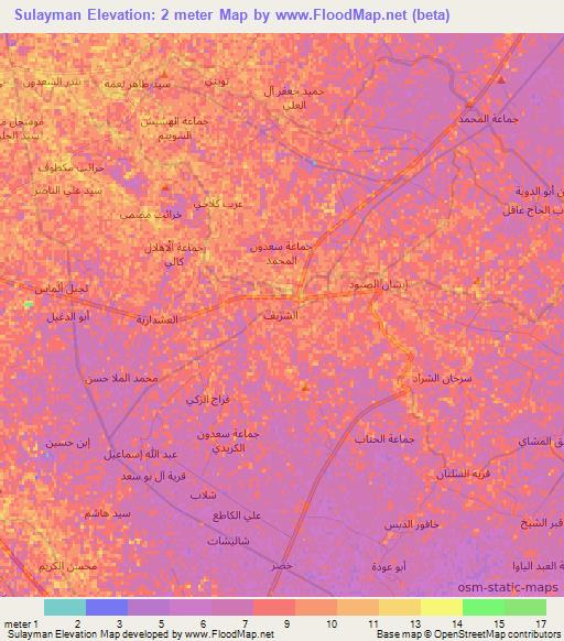 Sulayman,Iraq Elevation Map