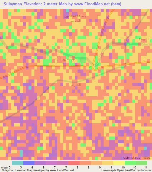 Sulayman,Iraq Elevation Map