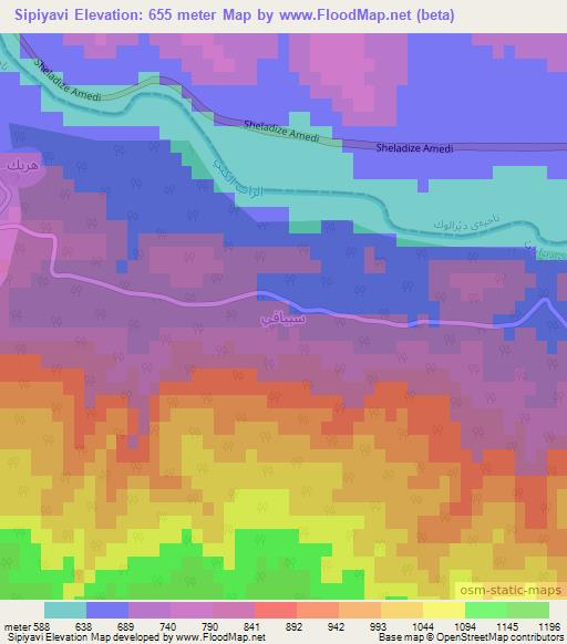 Sipiyavi,Iraq Elevation Map