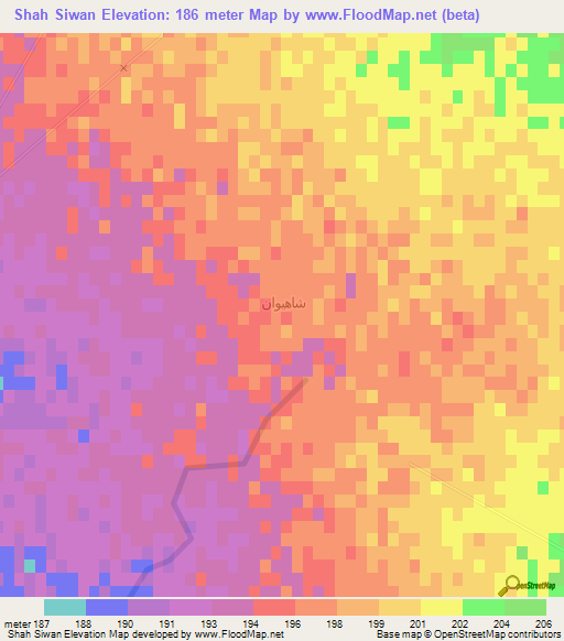 Shah Siwan,Iraq Elevation Map