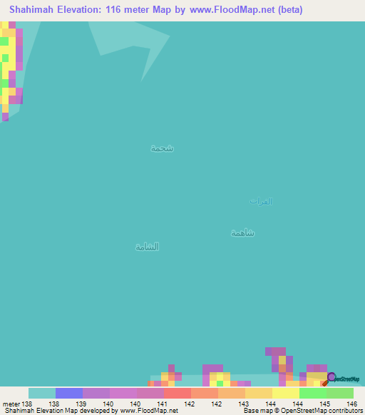 Shahimah,Iraq Elevation Map