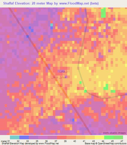 Shaffaf,Iraq Elevation Map