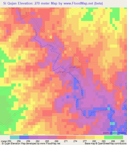 Si Qujan,Iraq Elevation Map