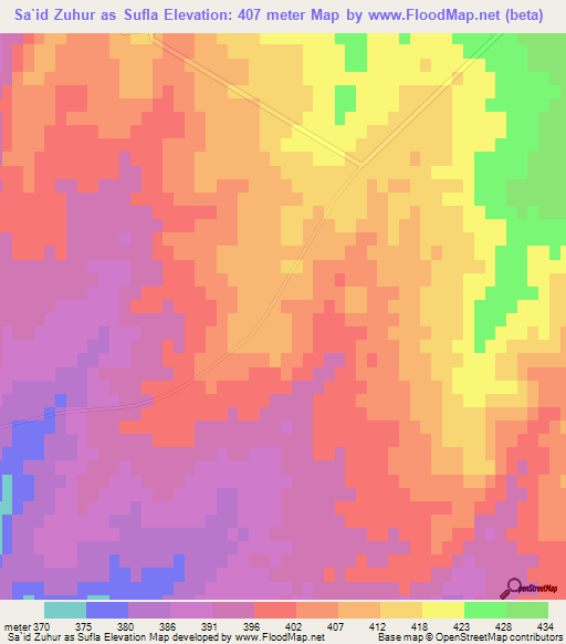 Sa`id Zuhur as Sufla,Iraq Elevation Map