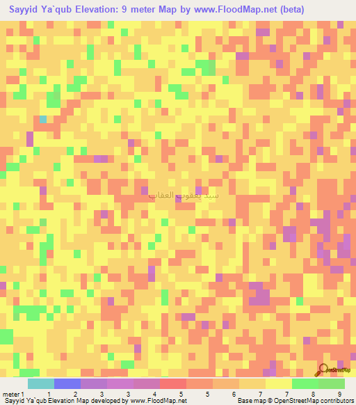 Sayyid Ya`qub,Iraq Elevation Map