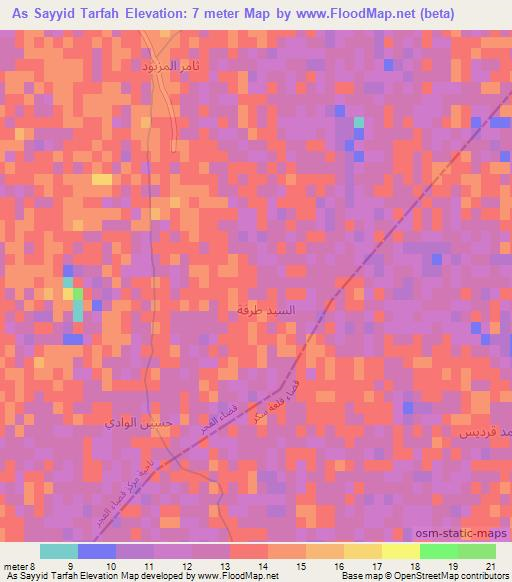 As Sayyid Tarfah,Iraq Elevation Map