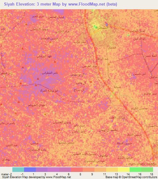 Siyah,Iraq Elevation Map