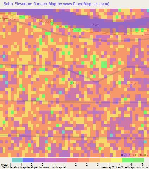 Salih,Iraq Elevation Map