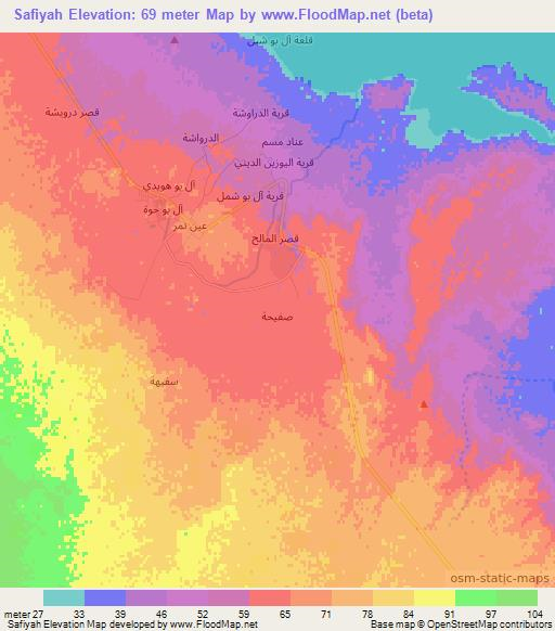 Safiyah,Iraq Elevation Map