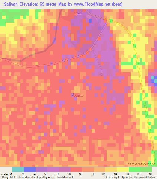 Safiyah,Iraq Elevation Map