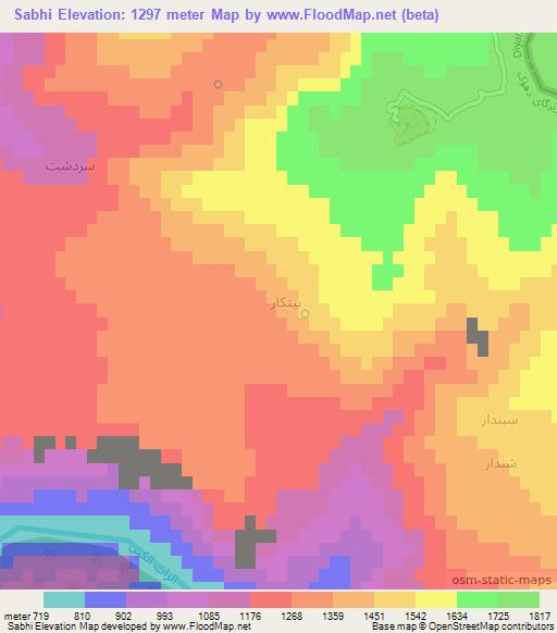 Sabhi,Iraq Elevation Map