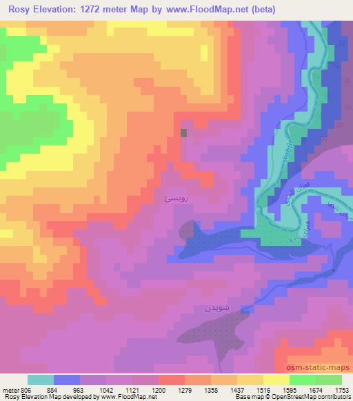 Rosy,Iraq Elevation Map