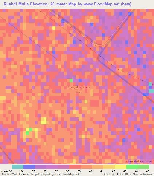 Rushdi Mulla,Iraq Elevation Map