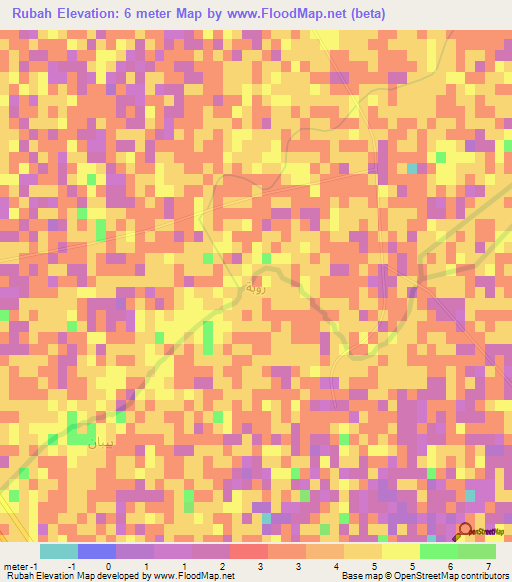 Rubah,Iraq Elevation Map