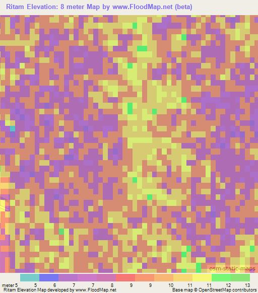 Ritam,Iraq Elevation Map