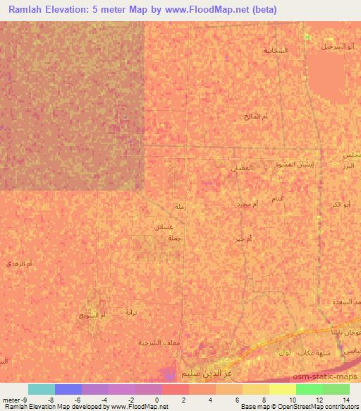 Ramlah,Iraq Elevation Map