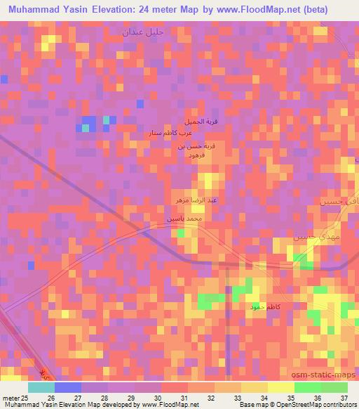 Muhammad Yasin,Iraq Elevation Map