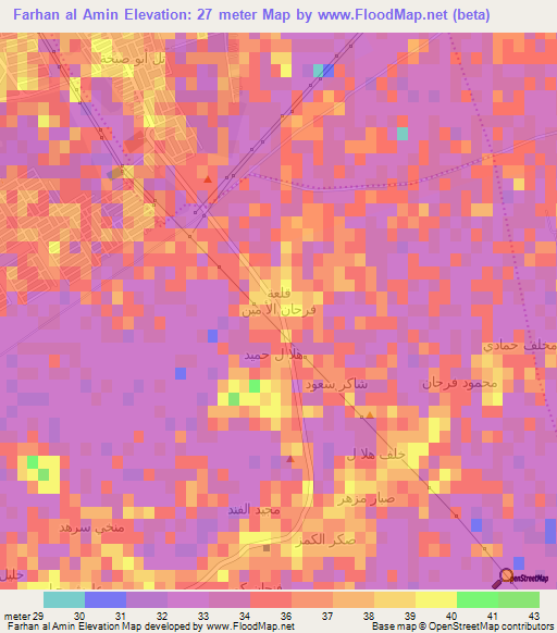 Farhan al Amin,Iraq Elevation Map